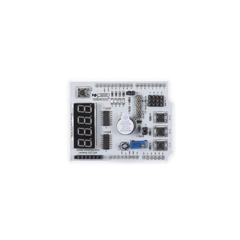 Whadda Multifunctional Expansion Board for Arduino® 4 Digit Display SMD