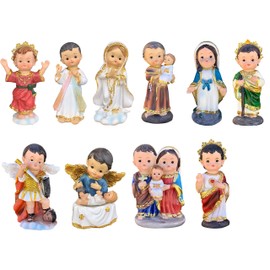 Luciana Collection Baby Face of Lady Fatima,Archangel Michael,Divine Child,Divine Mercy,Holy Family,Guardian Angel,Our Lady of Grace,St. Anthony,Sagrado Corazon de Jesus & Saint Jude New 4" Tall