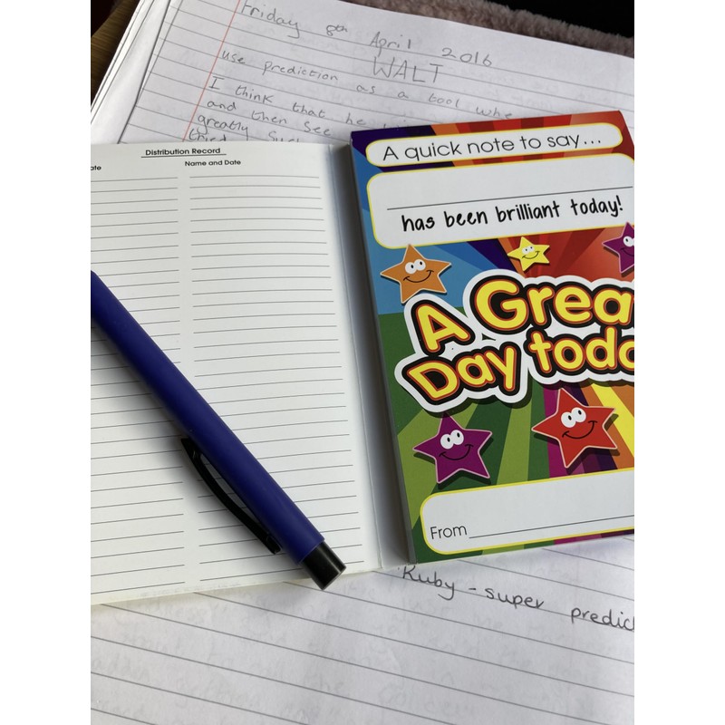 SuperStickers Reward Praise A6 Note Pad for Teachers - 'A