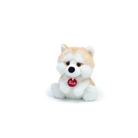 Trudi Fluffies 29317 Plüschhund Akita Inu 16 x 19 x 18 cm, Größe S, hochwertiges Stofftier mit extra Flauschigen Materialien, Plüschfigur mit Liebe zum Detail, waschbar, Kuscheltier für Kinder, Beige