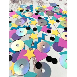 100PCS Back to the 90's confetti, 90s birthday decorations, 90's bachelorette decorations, 80s Party Decorations,Bach to the 90's, 30th birthday decor