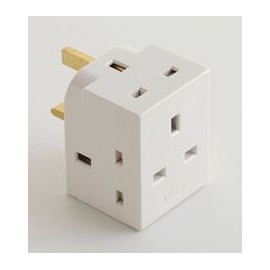 3 Into 1 13 Amp UK/Ireland Plug Adapter