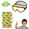 ruigao Kids Swimming Goggles Fabric Strap Age 4-7, Toddler Goggles
