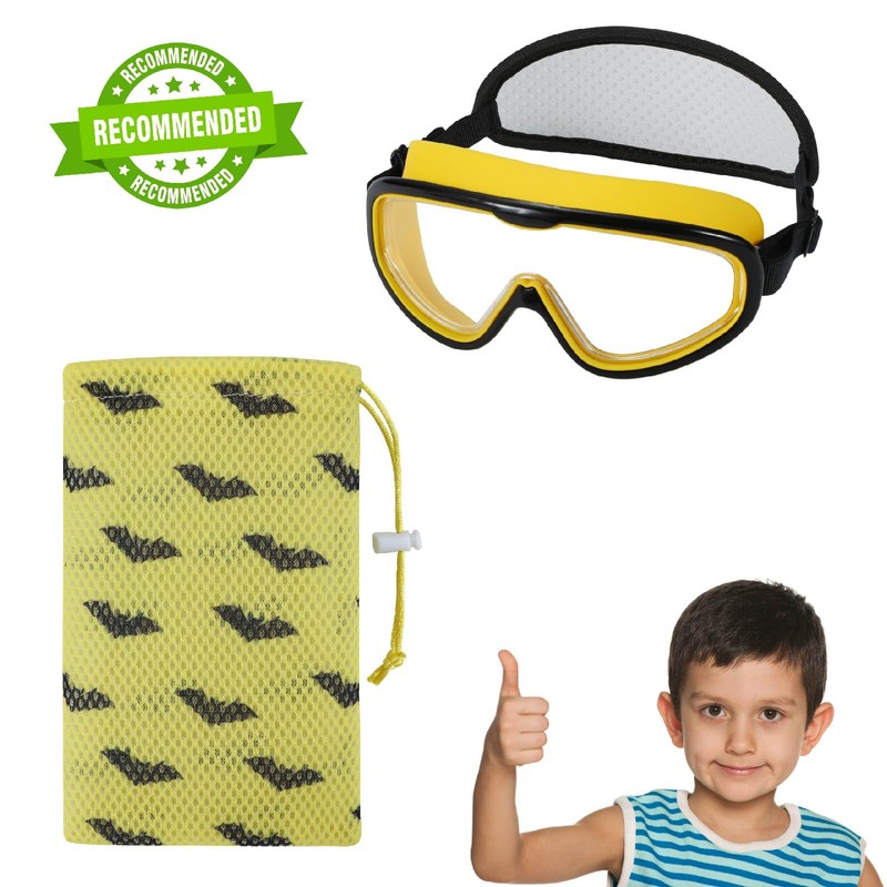 ruigao Kids Swimming Goggles Fabric Strap Age 4-7, Toddler Goggles