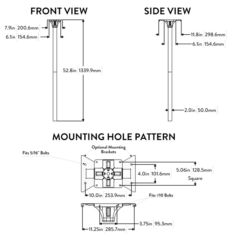 Architectural Mailboxes Coolidge Galvanized Steel Mailbox Post, Compatibility Code F,