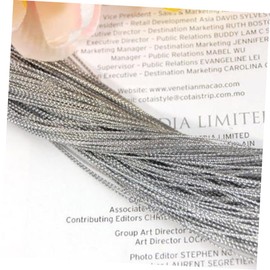 TEHAUX Multifunctional Yards Metal String Jewelry Cord Silver Beading Thread for Necklace Bracelet Making Craft Projects and Jewelry Premium Quality