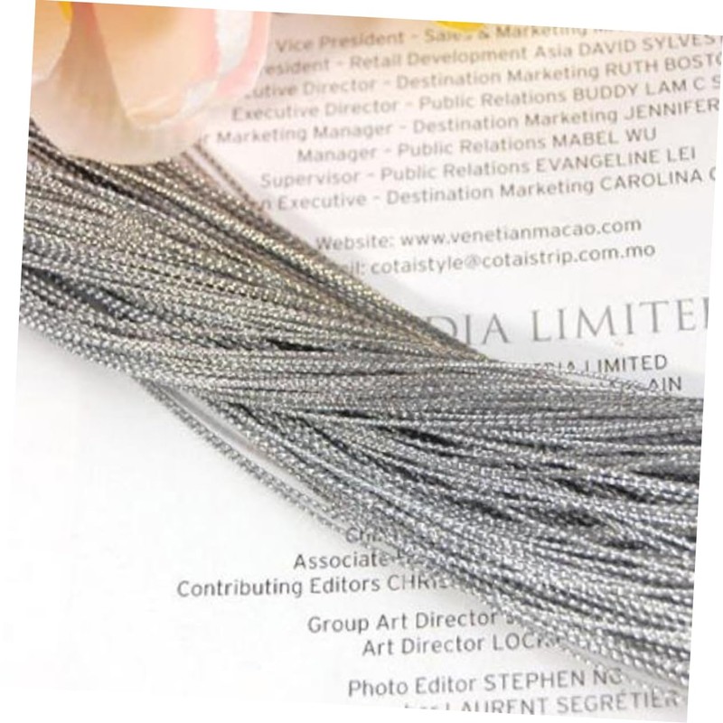 TEHAUX Multifunctional Yards Metal String Jewelry Cord Silver Beading Thread