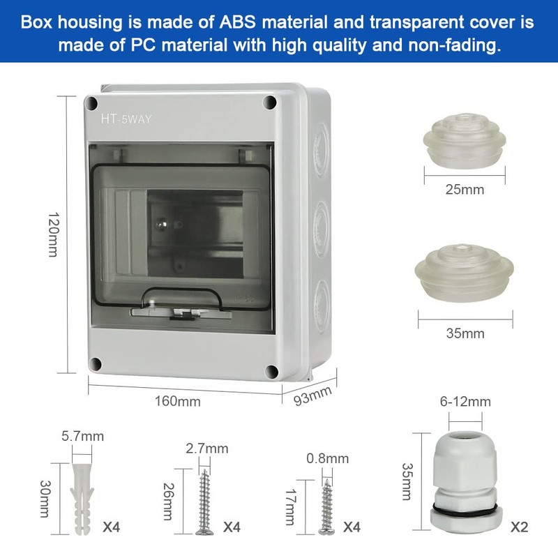 Surface-Mounted Distribution Box, Fuse Box, Small Distribution Box, Rn 5