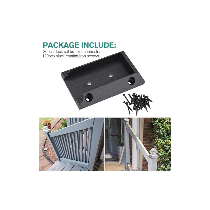 Eapele 20pcs Deck Railing Brackets Connectors for 2x4 Railing Wood