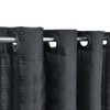 YISURE Black No Hook Shower Curtain 200cm Drop, Extra Long