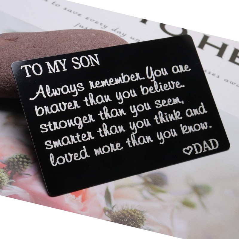 Jstud To My Son wallet Insert Cards Inspirational Graduation Birthday