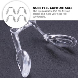 FOMIYES 4Pcs Silicone Eyeglass Nose Pads Non-Slip U Shaped Accessories for Glasses Sunglasses and Daily Use - Adjustable Anti-Slip Nose Support Grips