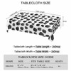 Beabes Polka Dot Dinner Table Cloths Black Polka Dots Decorative