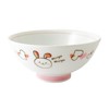 Asahi Koyo KD-3416 Children's Rice Bowl, Rabbit, Pink, 1 Piece,
