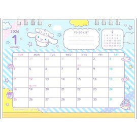 Dandelion Calendar 2026 Tabletop Cinnamorol, Desk Ring Calendar
