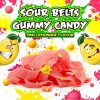 SourZap Sour Belts Gummy Candy | 8-Ounce Pack | Pink