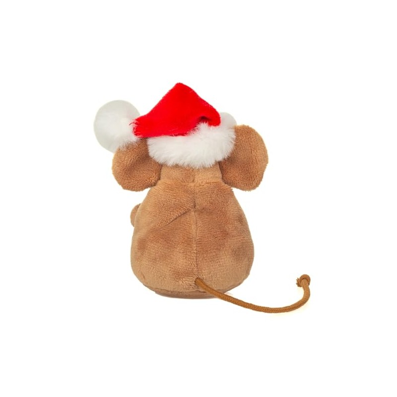 Teddy Hermann 94617 Christmas Mouse with Wreath 11 cm, Cuddly