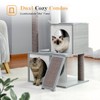 BEROXII 35 Inches Cat Tree for Indoor Cats, Wooden Medium