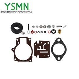 2 Pcs Carburetor Carb Repair Kit with Float Replacement for Johnson Evinrude 18 20 25 28 30 35 40 45 48 50 55 60 65 70 75hp