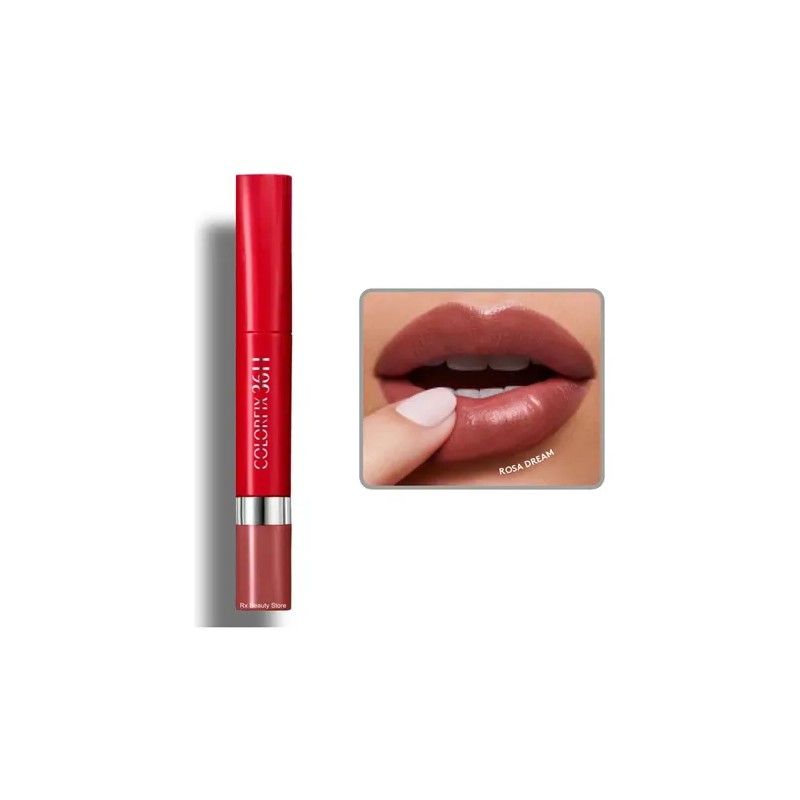 Labial Ésika Dúo Tattoo Colorfix color rosa dream satinado