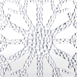 com-four® 3 x Large Decorative Snowflakes Pendant - Transparent Snowflake Pendants in 30 cm, 25.5 cm and 21 cm with Hanging Cord - Christmas Tree Hanger and Christmas Hanger