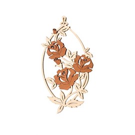 Kuhnert Window Decoration Made of Fine Birch Plywood Roses Dimensions: 15 x 20 cm Made in Germany