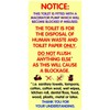Pair of Waterproof Warning Notices/Sticker Signs for Macerator Toilets. Fits