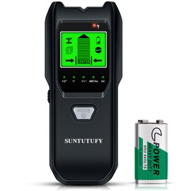 Stud Finder Wall Scanner - 5 in 1 Electronic Stud Detector with Upgraded Smart Sensor, Audio Alarm and HD LCD Display for the Center and Edge of Wood, AC Wire, Metal and Studs Detection(Frosted Black)