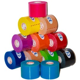 Kinesiology Tape Pro, Athletic Waterproof Muscle Support Adhesive Kinesio Sport Tape for Athletes 2 inches x 16.4 feet, 12 Rolls, Assorted