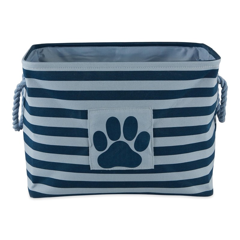 Bone Dry Pet Storage Collection Striped Paw Patch Bin, Large