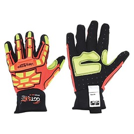 HexArmor GGT5 Series 4021X High Vis Work Gloves with Cut Resistance and Impact Protection, Small