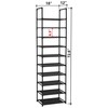 FIDUCIAL HOME 10 Tiers Shoe Rack 20-25 Pairs Sturdy Shoe