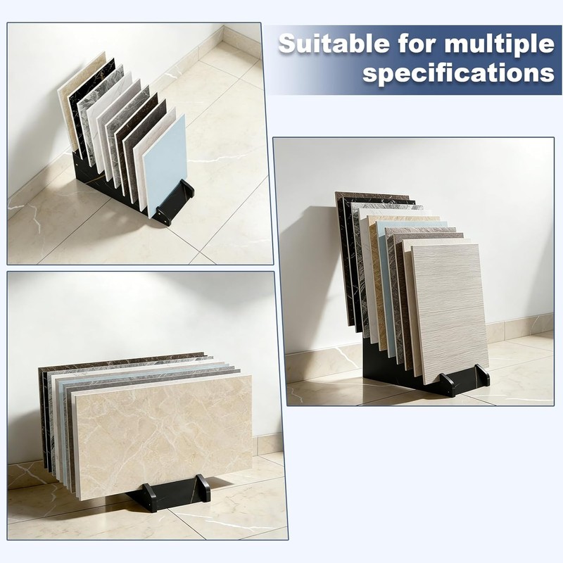 2 Pcs Tile Sample Rack, 10-tier Tile Sample Display Stand,
