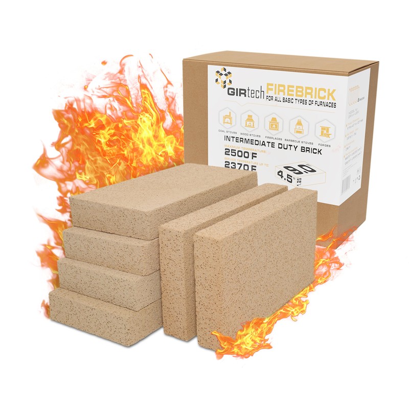 GIRtech USL Insulating Fire Bricks 2500F Pack of 6 Firebricks