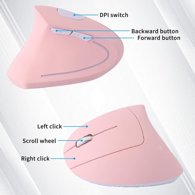 Left Handed Mouse, Wireless 2.4 GHz USB Lefty Left Hand