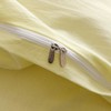 CLOTHKNOW Yellow Bedding Duvet Cover Set Queen Washed Cotton Light