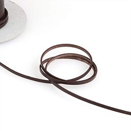 Nippon Chuko MTLS1003-4-1M Genuine Leather Tape, 0.1 inch (3 mm) Width x 3.3 ft (1 m) Cut Cut Col.4 Dark Brown Craft Leather Tape