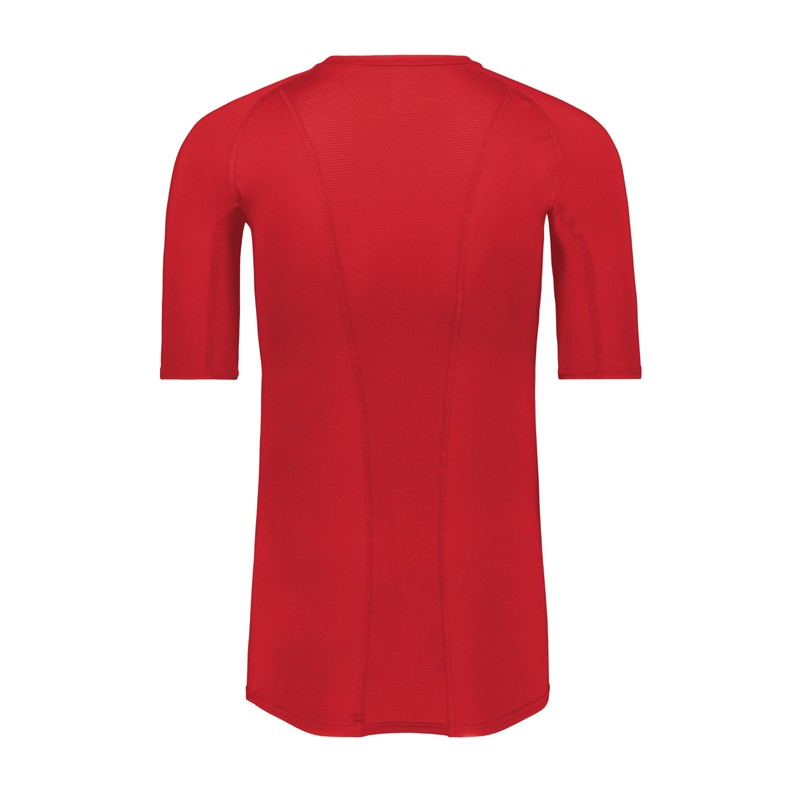 Russell Athletic Men's Half Sleeve Compression Tee, Red, Large