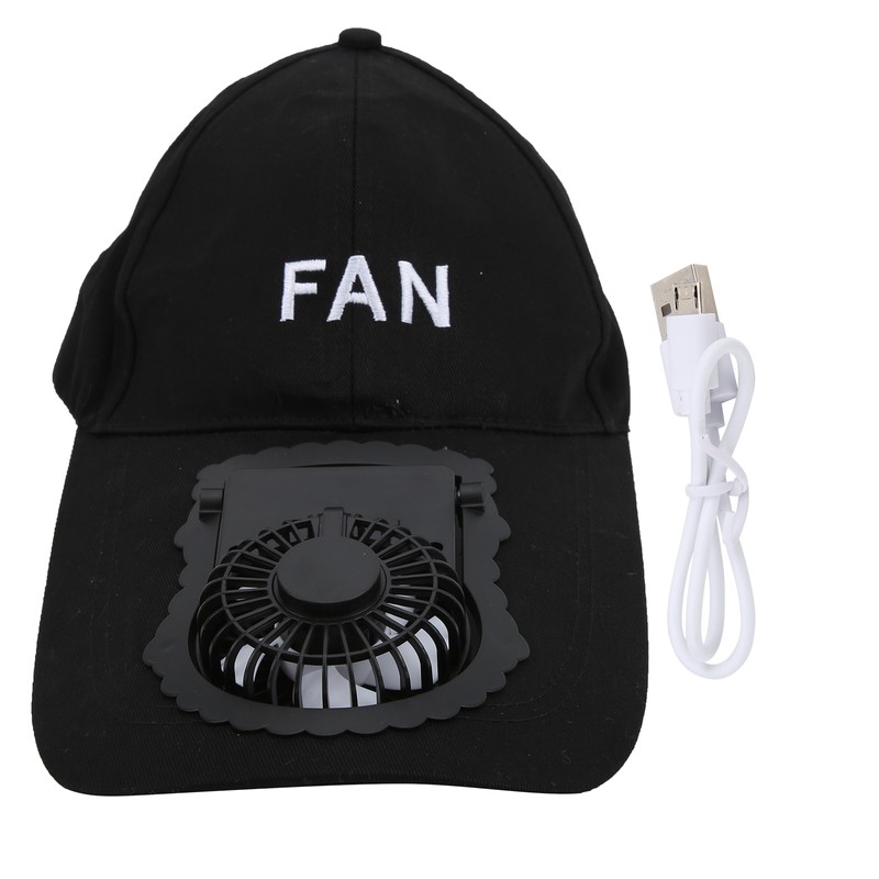 Portable USB Rechargeable Fan Hat Adjustable Adult Unisex Sun UV