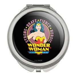 GRAPHICS & MORE Wonder Woman Circle Portrait Compact Travel Purse Handbag Makeup Mirror