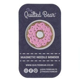 The Quilted Bear Magnetic Enamel Needle Holder for Sewing and Embroidery - Pin Cushion - Sewing Gift - Safe Design Prevents Loss of Needles and Needles (Doughnuts)