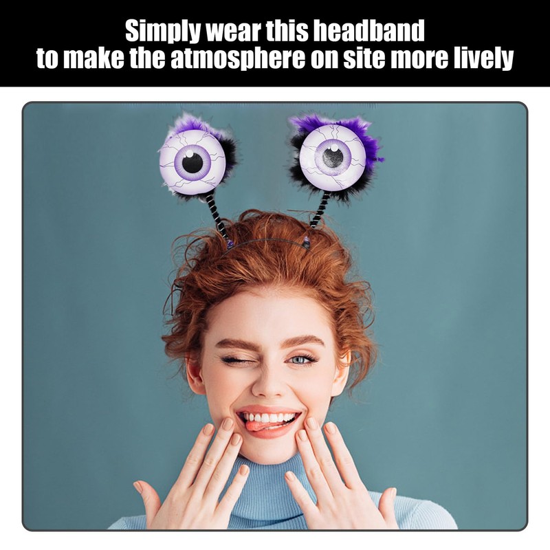 HINFHI 2 Pieces Of Big-Eyed Headbands, Creative Party Hair Accessories,