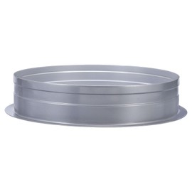 PATIKIL 12 Inch Duct Connector Flange, Metal Straight Pipe Exhaust Hose Flange for Heating Cooling Ventilation HVAC System