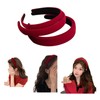 Thick Red Velvet Headband Women Red Head Band Hairband Christmas