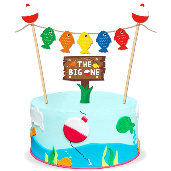 Yaaaaasss! The Big One Cake Topper Bobber Gone Fishing Theme Little Fisherman Baby First Birthday Reel Fun Ideas O Fish Ally One Photo Props Decorations