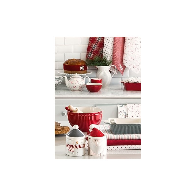 GreenGate Abella Tea Towel White Flowers Cotton 50 x 70