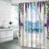 CCXTCZ Ocean Beach Shower Curtain Coastal Blue Sea Summer Hawaiian
