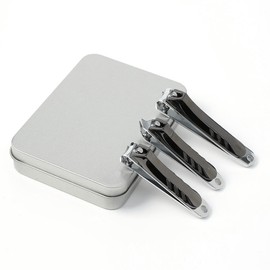 Tree Lever Cut Nail Clipper, Excellent Cutting, 3-Piece Nail Clipper Set NC03 (Black)