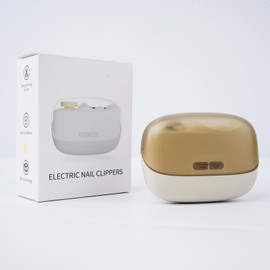 SavEase Electric Nail Clippers Upgraded 3 in 1 Automatic, Electric Nail Trimmer with Dust Storage, Polishing and LED Light, Portable Toenail Clippers for Baby Kids, Adult, Seniors (Beige)