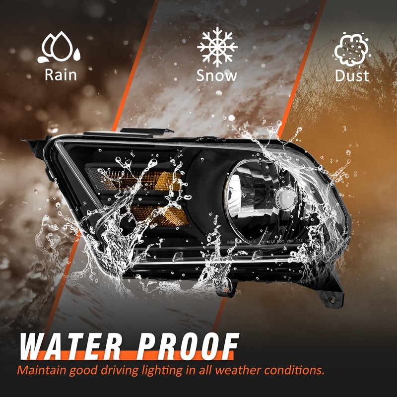 AXLAHA Headlight Assembly for 2010 2011 2012 2013 2014 Ford